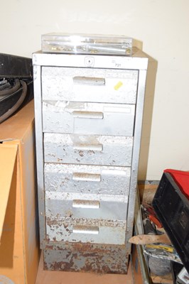 Lot 731 - Metal workshop chest