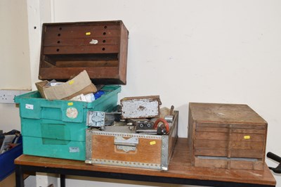 Lot 739 - Three boxes of various assorted tools,...