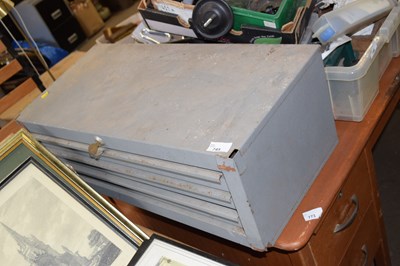 Lot 745 - Metal workshop chest
