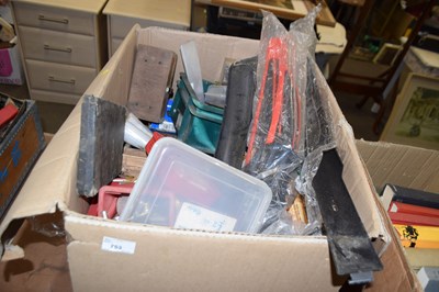 Lot 753 - One box of various tools, garage clearance...