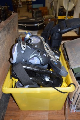Lot 759 - Box of rollerblades etc