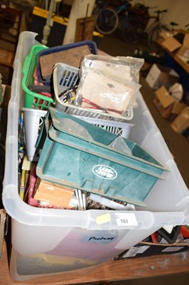 Lot 761 - Large box of various tools, garage clearance...