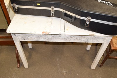 Lot 791 - A painted vintage school desk