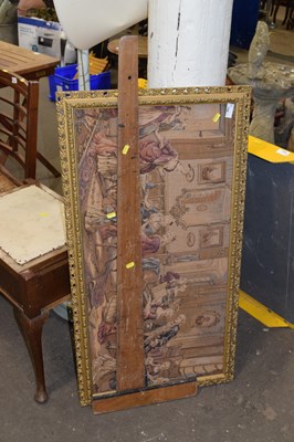 Lot 796 - A reproduction needlework picture and an...