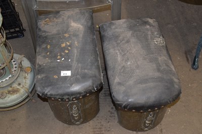 Lot 814 - A pair of fender end stools