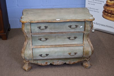 Lot 391 - Late 20th century Continental bombe chest in...