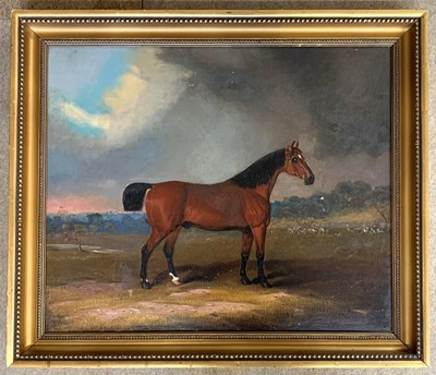 Lot 93 - Samuel Spode (1798-1858), Horse with hounds in...