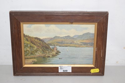 Lot 509 - A small framed study of a the estuary at Barmouth