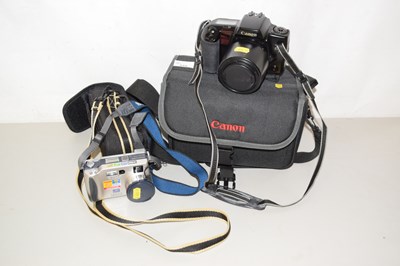 Lot 519 - A Canon EOS10 camera together with a Sony camera