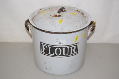 Lot 523 - An enamel flour bin