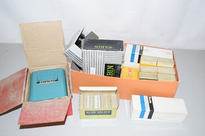 Lot 531 - A box of various slide holders, small...