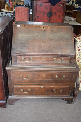 Lot 396 - A composite oak fall front bureau with single...