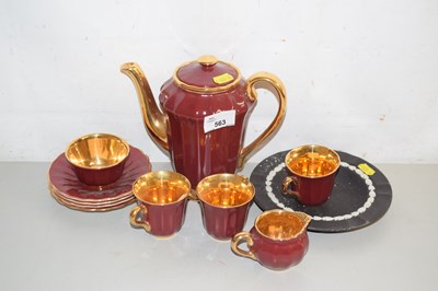 Lot 563 - A Wade gilt finish coffee set and a Jasper...