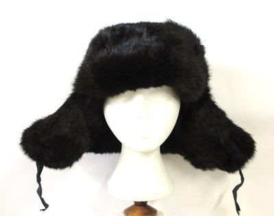 Lot 146 - A mink 'fur trapper' hat, with fold down...