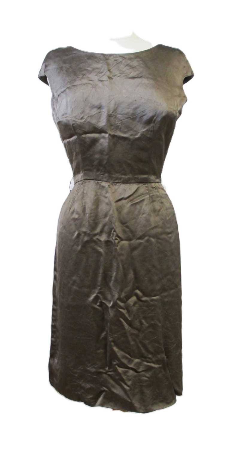 Lot 25 - A 1950' satin shift dress by Simpsons...