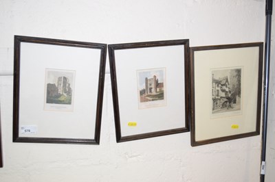 Lot 578 - Pair of coloured engravings, Thetford Abbey...