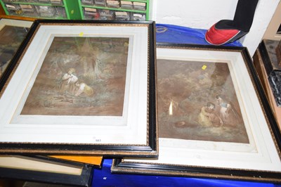Lot 583 - After George Morland, pair of coloured prints,...