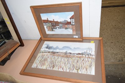 Lot 587 - Two modern framed studies, Walsingham street...
