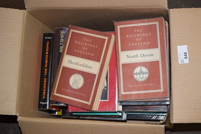 Lot 649 - One box mixed books to include Penguine...