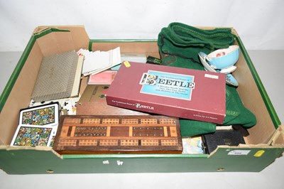 Lot 599 - Box of assorted games, playing cards etc