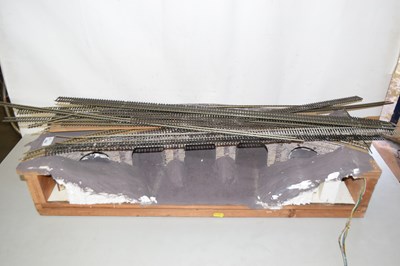 Lot 602 - A model railway tunnel scene and a qty of track