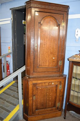 Lot 426 - Composite Georgian oak two-section floor...