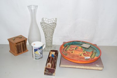 Lot 634 - Mixed lot of ceramics, glass, a recorder etc
