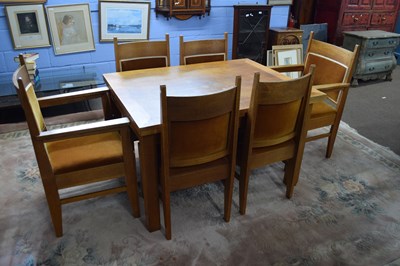 Lot 428 - An unusual early 20th century set of six oak...