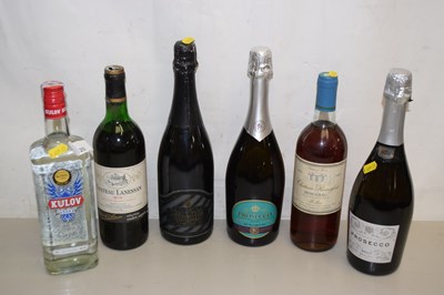 Lot 20 - 2 bts Prosecco Sparkling Wine 1 bt Kulov Vodka,...