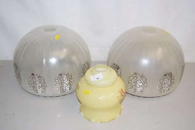 Lot 26 - Three glass ceiling shades