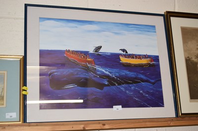 Lot 31 - Reproduction print of boats, whale watching