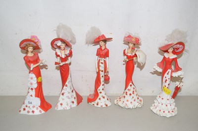 Lot 54 - Five resin ladies