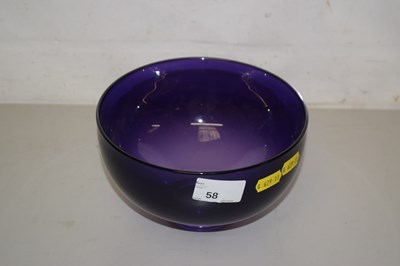 Lot 58 - Purple glass bowl
