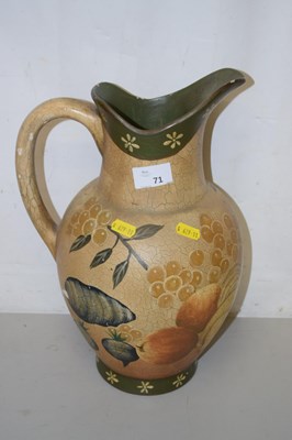 Lot 71 - Large floral decorated jug