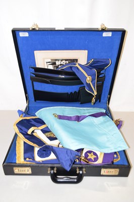 Lot 77 - Brief case together with a qty of Masonic...