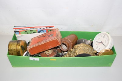 Lot 92 - Mixed lot of assorted clocks, boxes, trinkets...