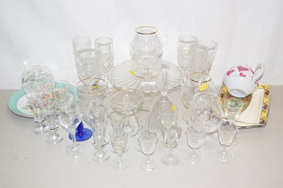 Lot 128 - Mixed lot various drinking glasses, ceramics etc
