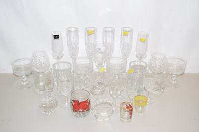 Lot 130 - Mixed lot of clear drinking glasses various...