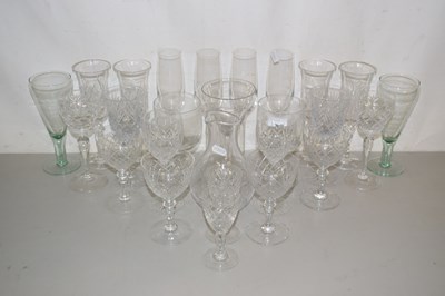 Lot 156 - Mixed Lot: Various clear wine glasses,...