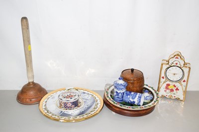 Lot 173 - Mixed lot, copper wash dolly, spode spice pots,...