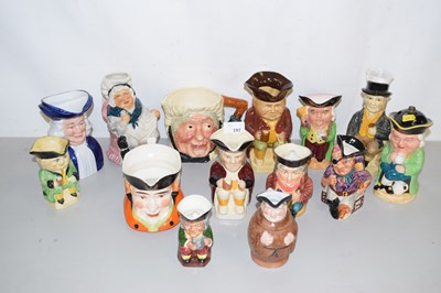 Lot 197 - Group lot of character and toby jugs