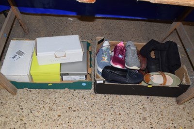Lot 216 - two boxes ladies shoes
