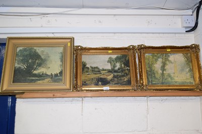 Lot 219 - Three reproduction prints in gilt frames