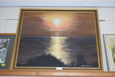 Lot 226 - Sunset landscape signed D E Swatman 86
