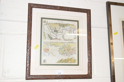 Lot 239 - Coloured engraved map, framed