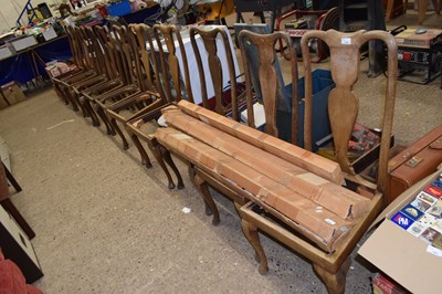 Lot 284 - A set of ten Queen Anne revival chair frames
