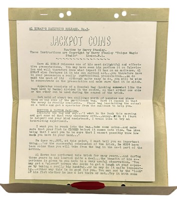 Lot 50 - THE TRICK THAT FOOLED EINSTEIN. MAGIC -...