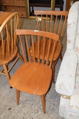 Lot 329 - Pair of Ercol style stickback chairs