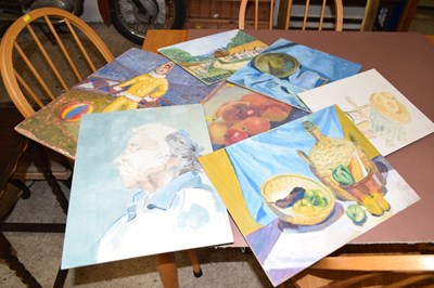 Lot 331 - Qty of unframed pictures