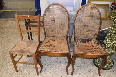 Lot 337 - Two cane seated chairs (AF)
